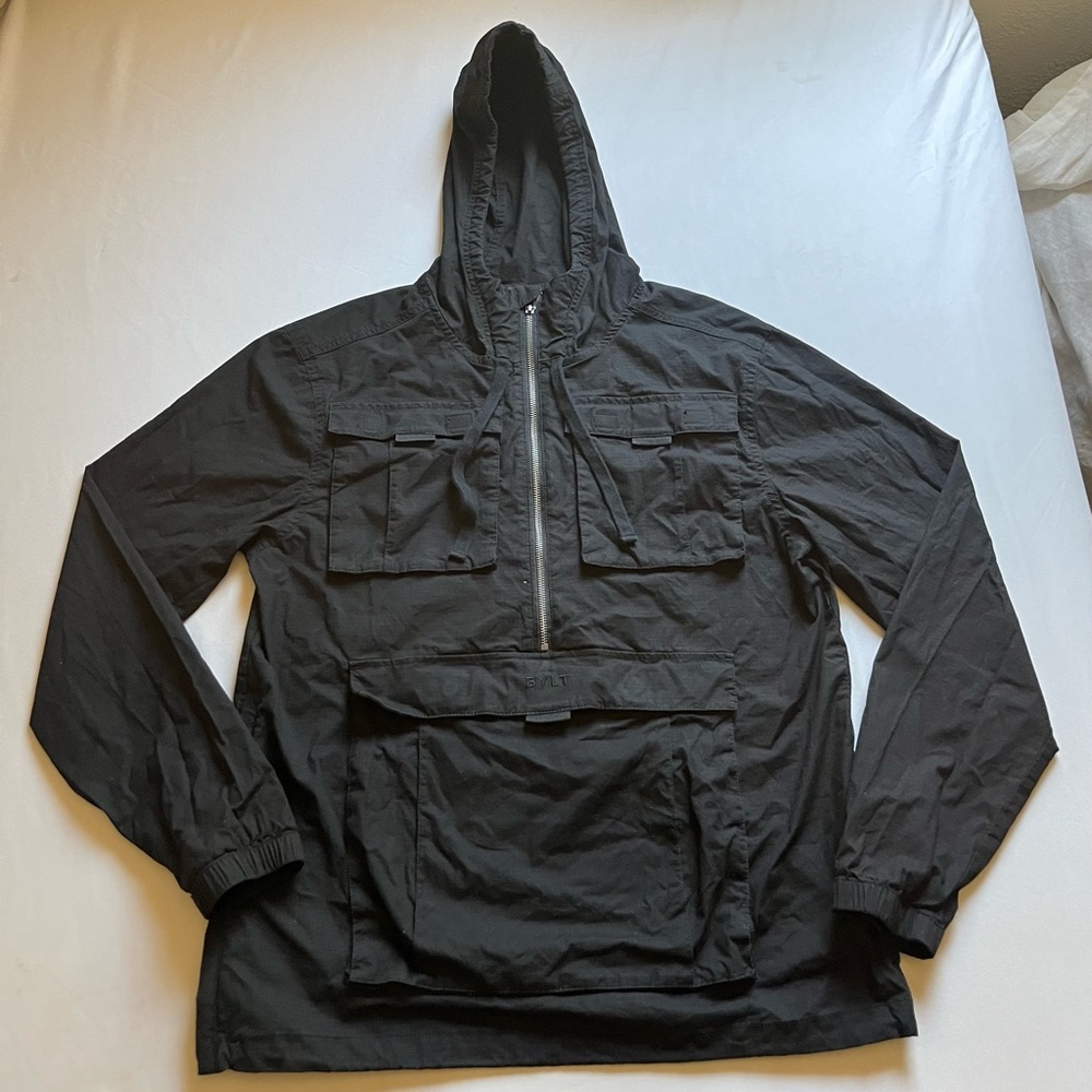 BYLT‎ BASICS black men’s technical athletic fishing sport utility windbreaker